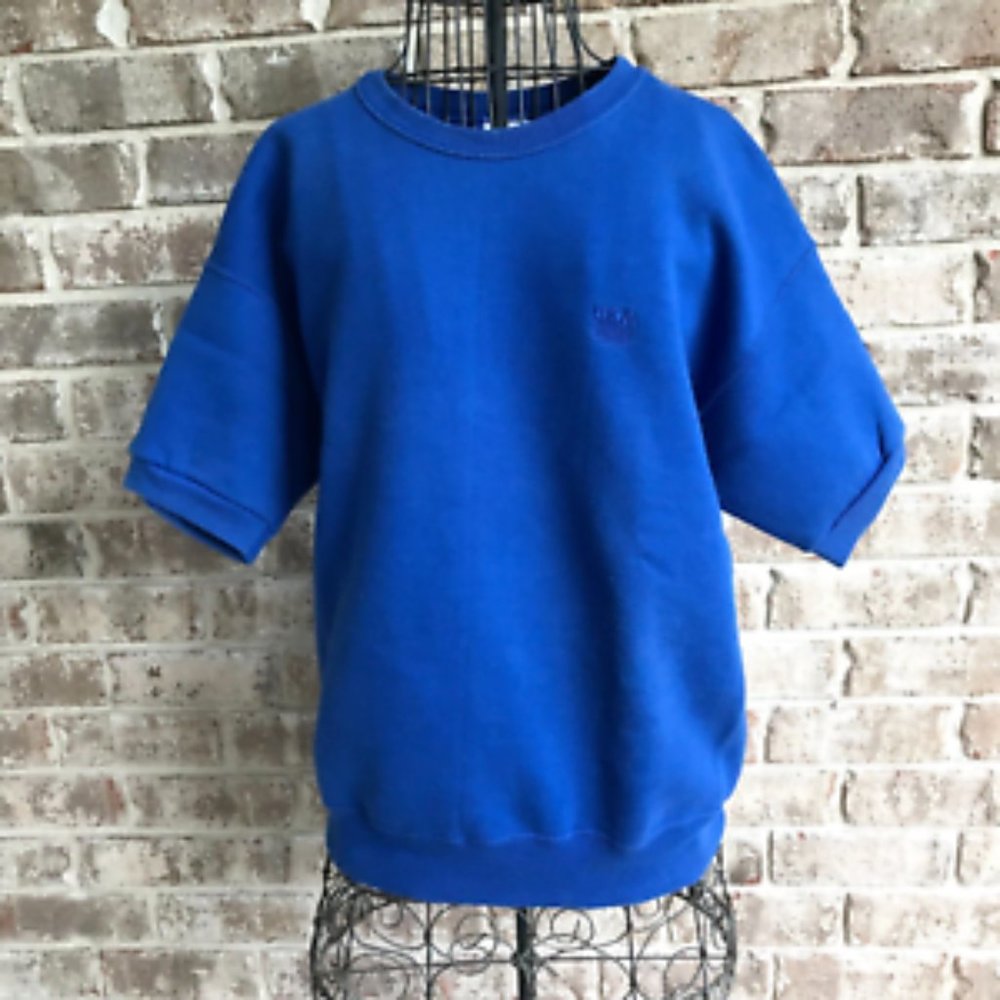 Vintage 90's USA Olympics Short Sleeve Sweatshirt Large Crewneck Logo JC Penney - Picture 1 of 12